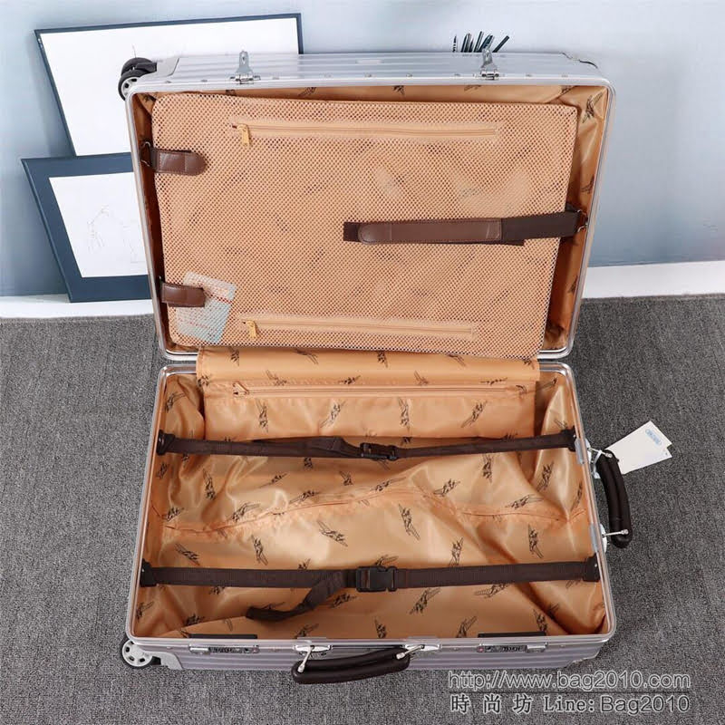 潮牌Suprmem聯名rimowa日默瓦 專櫃雙排萬向靜音飛機輪 航空7系鋁合金 拉箱/拉杆箱  xbt1129